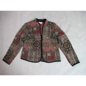 Preswick & Moore Jacket Women PS Geometric Tapestry Brocade Grannycore Victorian
